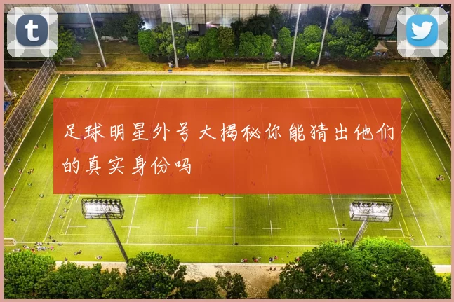 足球明星外号大揭秘你能猜出他们的真实身份吗